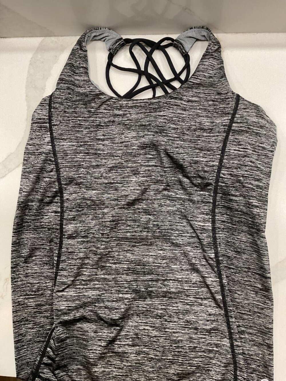 Lululemon Slay The Studio 2-in-1 Tank Top Heather Gray Size 8 - Picture 4 of 8